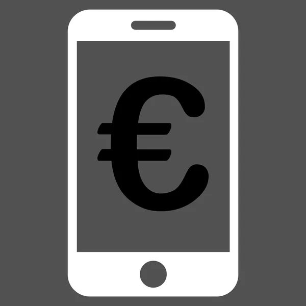 Euromääräisten mobiilimaksujen kuvake — vektorikuva