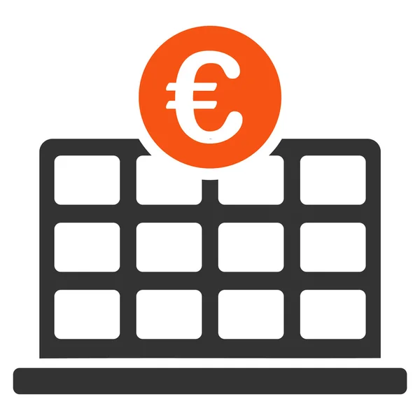 Euro Hotel Icon — Stock Vector