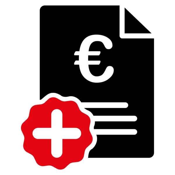 Euron medicinsk faktura ikonen — Stock vektor