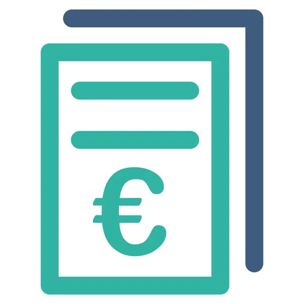 Euro facturen pictogram — Stockvector