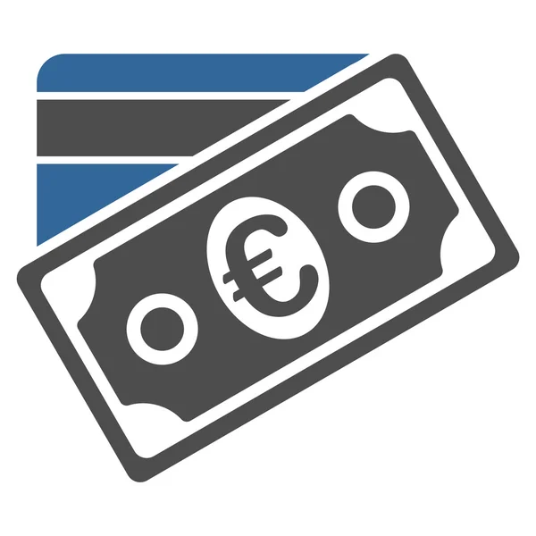 Euro-Geld-Kreditkartensymbol — Stockvektor