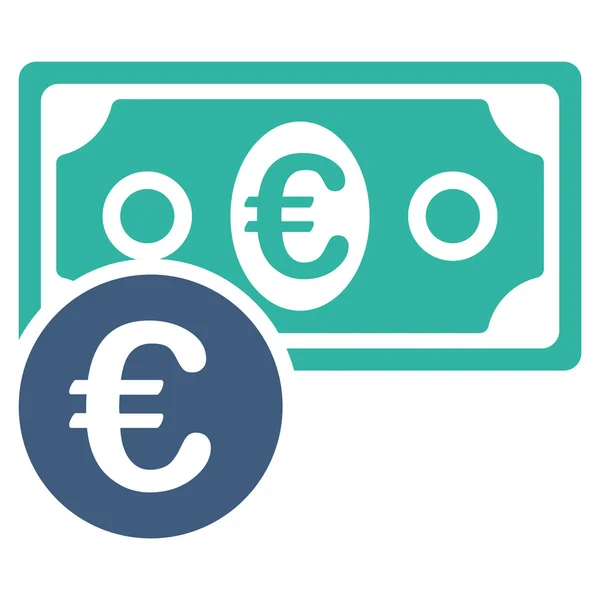 Ícone de dinheiro em dinheiro euro — Vetor de Stock