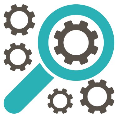 Arama araçları düz simgesi