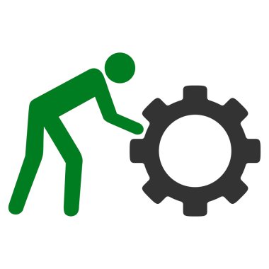 Çalışma kişi düz simgesi