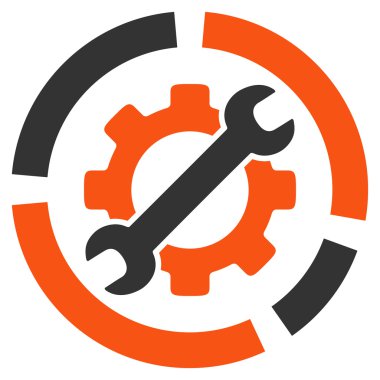 Seçenekleri diyagramı düz simgesi