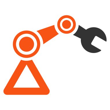 Robotik düz simgesi