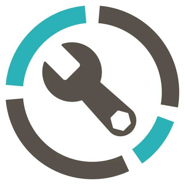 Tools Diagram Flat Icon — Stock Photo, Image