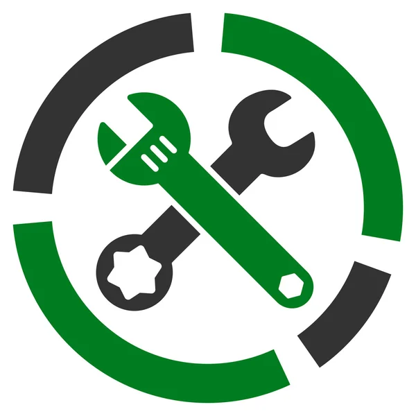 Tools Diagram Flat Icon — Stock Photo, Image
