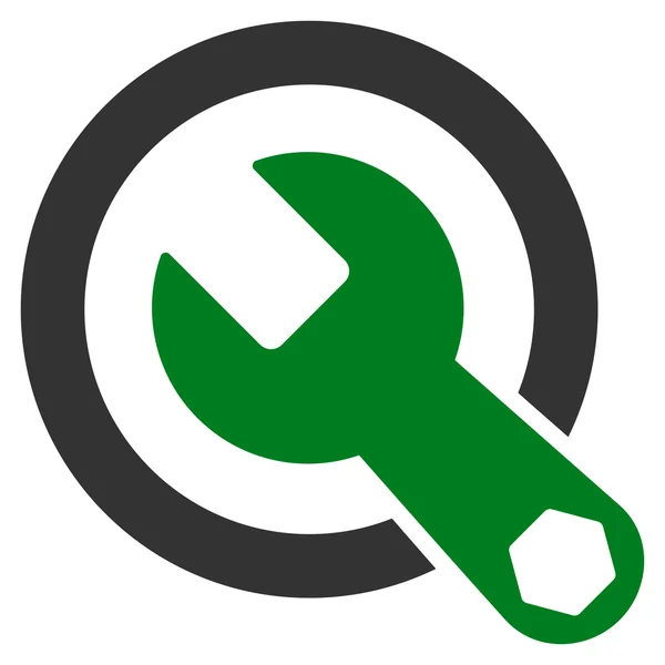 Rounded Wrench Flat Icon — Stock Photo, Image