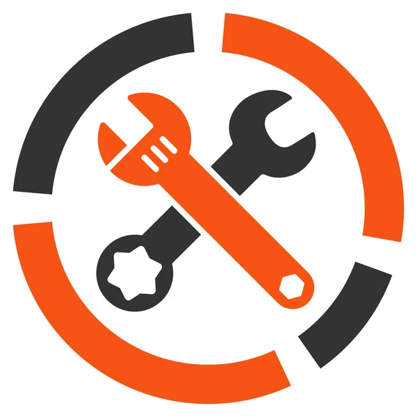 Diagrama de ferramentas ícone plano — Fotografia de Stock