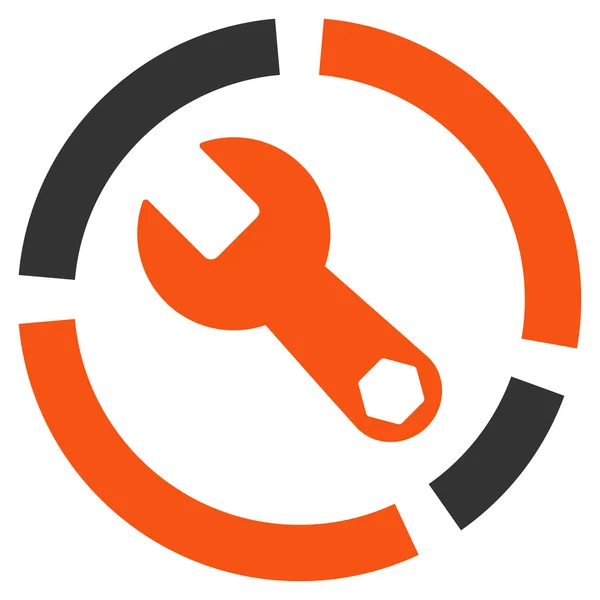 Tools Diagram Flat Icon — Stock Photo, Image