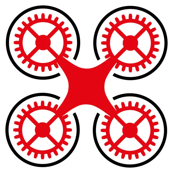 Quadrocopter flach Symbol — Stockfoto