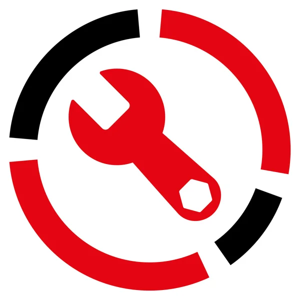Diagrama de ferramentas ícone plano — Fotografia de Stock