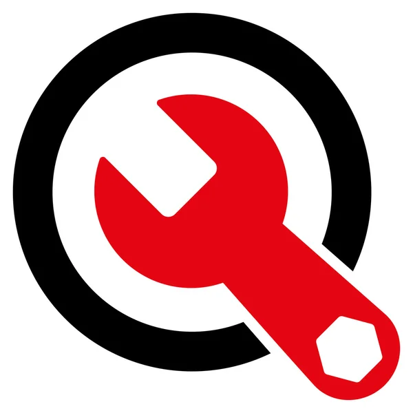 Rounded Wrench Flat Icon — Stock Photo, Image