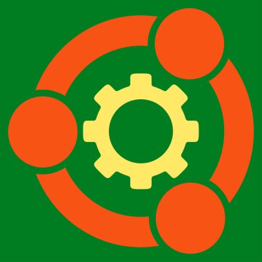 ekip çalışması düz simgesi