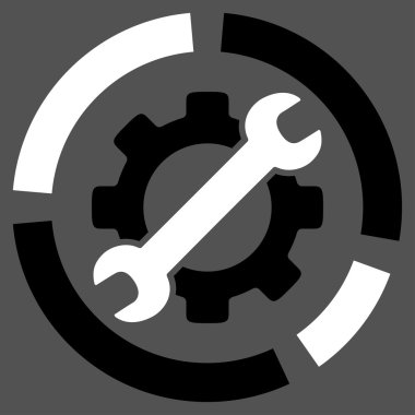 Seçenekleri diyagramı düz simgesi