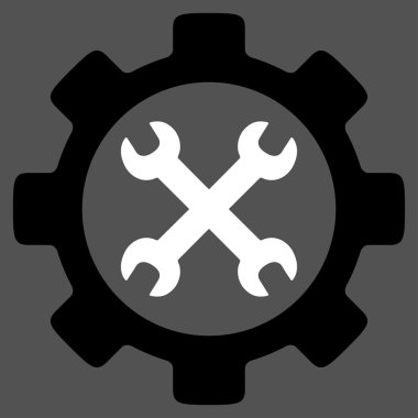 Hizmet araçları düz simgesi