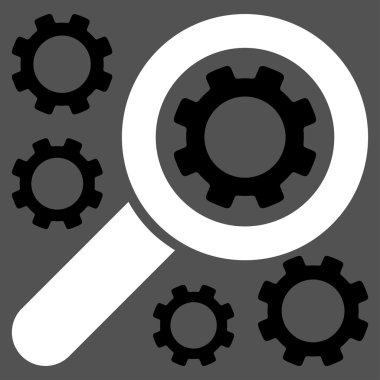 Arama araçları düz simgesi