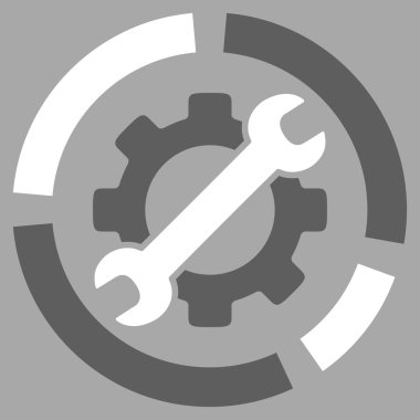 Seçenekleri diyagramı düz simgesi