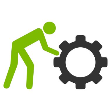 Çalışma kişi düz simgesi