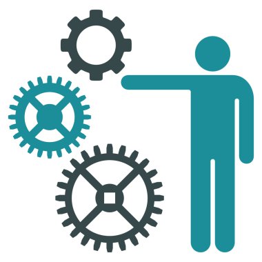 Mekanik sunu düz simgesi