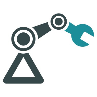 Robotik düz simgesi