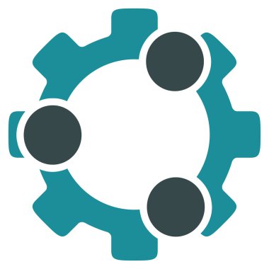 ekip çalışması düz simgesi