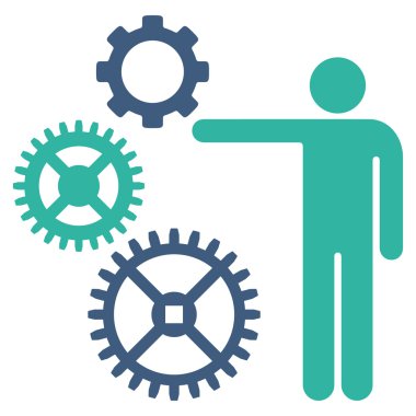 Mekanik sunu düz simgesi