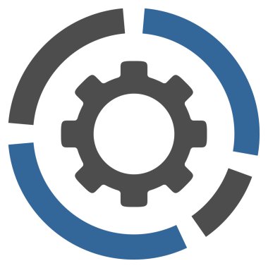 Sanayi diyagramı düz simgesi