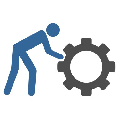 Çalışma kişi düz simgesi