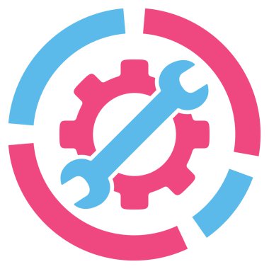 Seçenekleri diyagramı düz simgesi