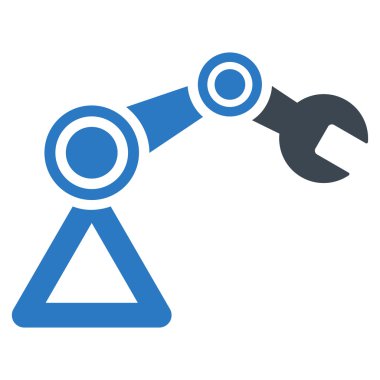 Robotik düz simgesi