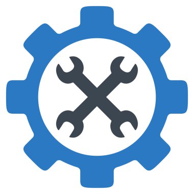 Hizmet araçları düz simgesi