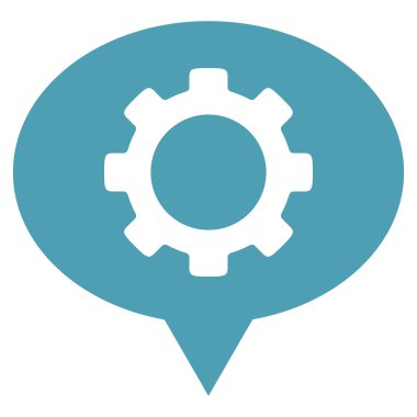 Atölye harita işaretleyici düz simgesi