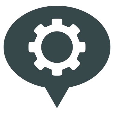 Atölye harita işaretleyici düz simgesi