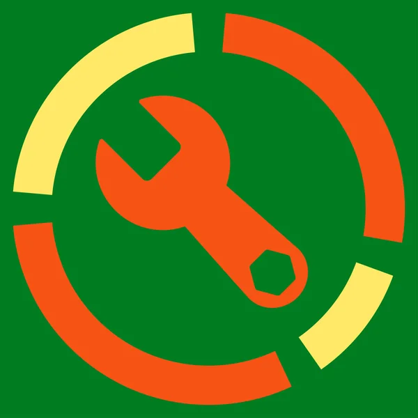 Werkzeuge Diagramm flaches Symbol — Stockvektor