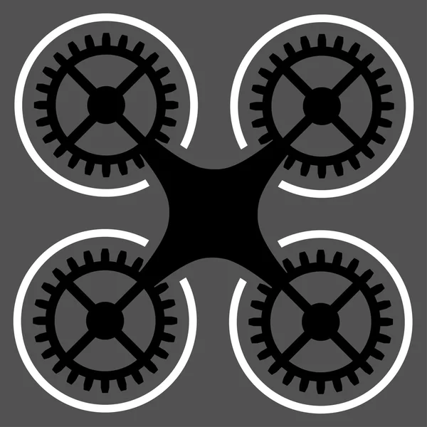 Quadcopter ícone plano —  Vetores de Stock