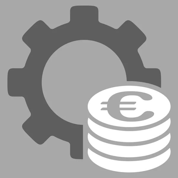 Icône plate de développement Euro — Image vectorielle