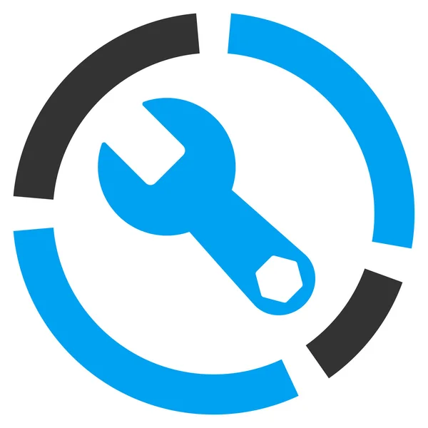 Werkzeuge Diagramm flaches Symbol — Stockvektor