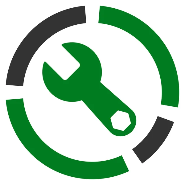 Diagrama de ferramentas ícone plano — Vetor de Stock
