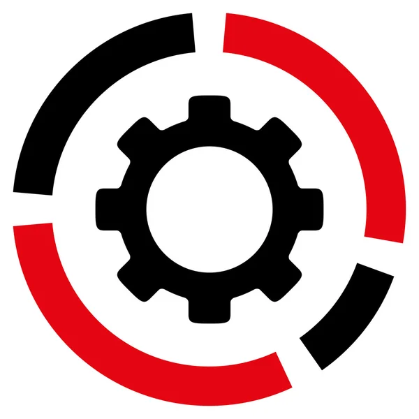 Icona piatta del diagramma di industria — Vettoriale Stock