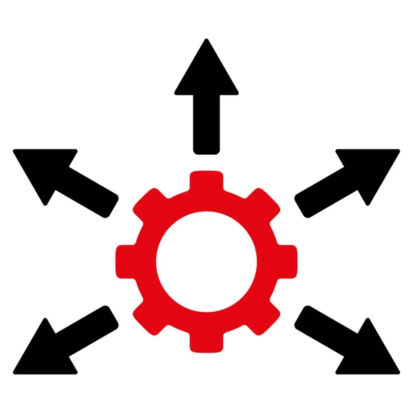 Плоская икона распределения передач — стоковый вектор