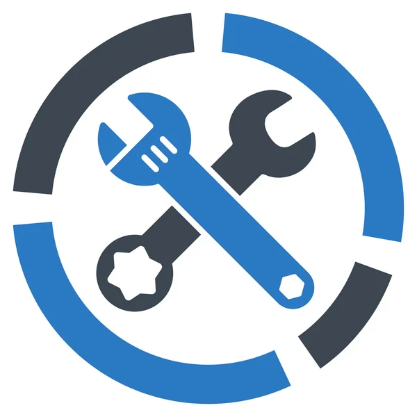 Werkzeuge Diagramm flaches Symbol — Stockvektor