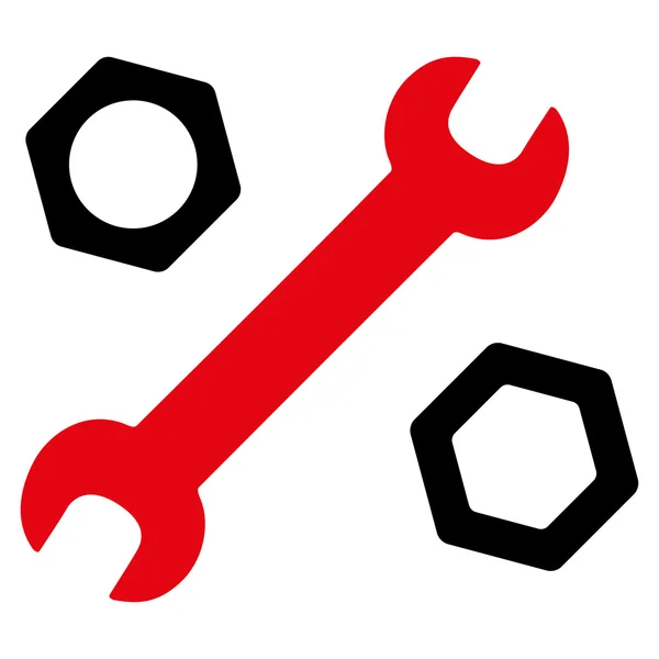 Llave y tuercas icono — Archivo Imágenes Vectoriales