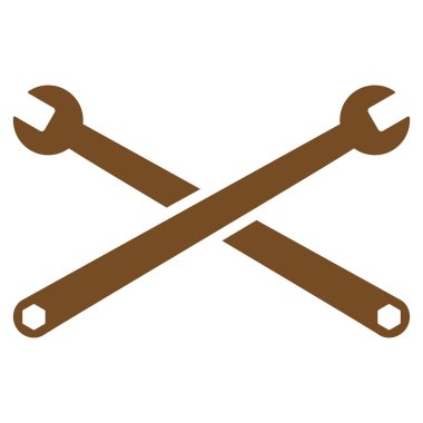 İngiliz anahtarları düz simgesi