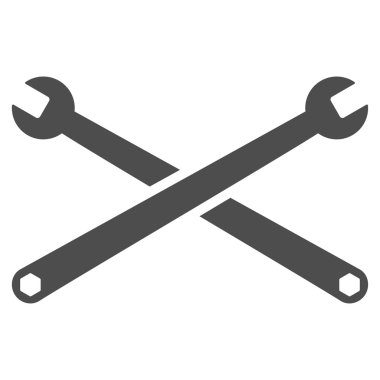 İngiliz anahtarları düz simgesi