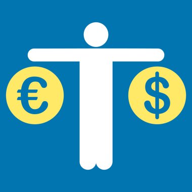 Dolar ve Euro simgesi karşılaştırın