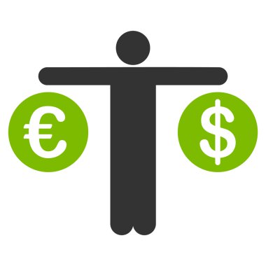 Dolar ve Euro simgesi karşılaştırın