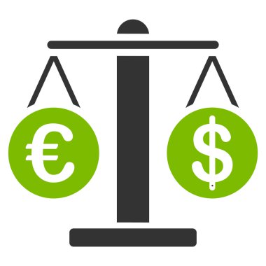 Euro ve dolar ölçekler simgesi