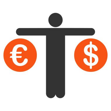 Dolar ve Euro simgesi karşılaştırın